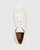 Saga White Leather Lace Up Sneaker. 
