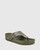 Erma Army Croc-Embossed Leather Platform Thong Sandal 