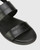 Chastity Black Croc-Embossed Leather Sandal 