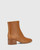 Olyvier Tan Leather Ankle Boot 