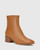 Olyvier Tan Leather Ankle Boot 