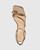 Kaiya Bronze Leather Strappy Sculptured Heel Sandal.