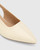 Andres Buttercream Leather Pointed Toe Low Heel Slingback. 