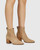 Kole Camel Suede Leather Block Heel Ankle Boot  