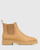 Comika Camel Leather Rubber Sole Ankle Boot 