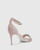 Indriana Mauve Satin Embellished Open Toe Stiletto Heel. 