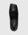 Xavi Black Woven Leather Slanted Stiletto Heel Pump 