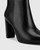 Hurlie Black Nappa Leather Block Heel Ankle Boot. 