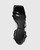 Raychie Black Patent Leather Angular Heel Sandal 