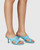Casanova Lagoona Blue Leather Stiletto Heel Sandal 
