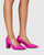 Penrose Siren Pink Leather Block Heel Pump 