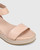 Zaylia Nude Leather Ankle Strap Wedge 