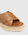 Floss Golden Tan Leather Wedge Slide 