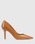 Quendra Dark Cognac Patent Leather Pointed Toe Pump 