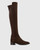 Gianna Umber Suede Leather / Neoprene Stretch Over The Knee Boot 