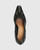 Paltrow Black Leather Flared Heel Pump 