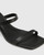 Kourtney Black Leather Block Heel Sandal 