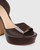 Zinnia Mahogany Patent Leather Platform Heel Sandal  