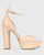 Zinnia New Flesh Patent Leather Platform Heel Sandal  