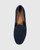 Alvaro Navy Suede Perforated Pointed Toe Loafer. 