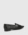 Melodie Black Leather & Mesh Pointed Toe Flat. 