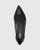 Melodie Black Leather & Mesh Pointed Toe Flat. 