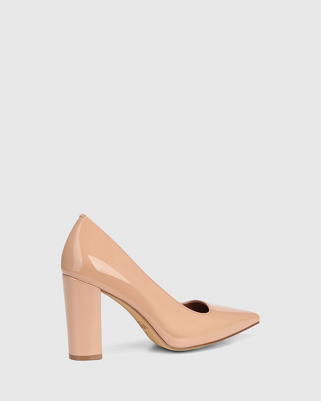 Block heel shop pump shoes