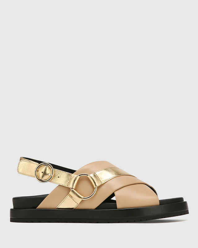 Brigid Barley Leather Flatform Sandal