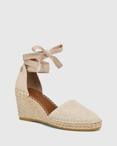 Zealand Natural Textile Wedge Heel Espadrille