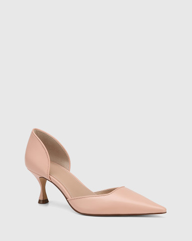 Lois Buff Leather Stiletto Heel Pump