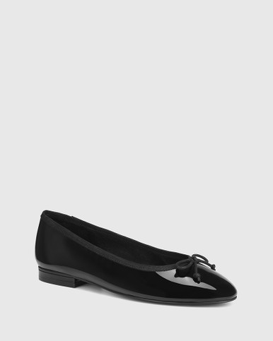 Agnes Black Patent Leather Flat