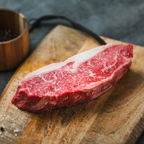 British Wagyu Sirloin Sharing Steak 14oz raw marbled beef