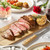 British Wagyu Sirloin Sharing Steak 14oz platted marbled beef