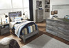 Baystorm Gray Twin Panel Bed