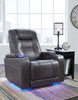 Composer Gray Power Recliner/Adjustable Headrest