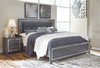 Lodanna Gray 8 Pc. Dresser, Mirror, Chest, King Panel Bed & 2 Nightstands