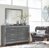 Lodanna Gray 5 Pc. Dresser, Mirror & Queen Panel Bed with Storage