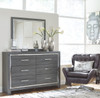 Lodanna Gray 5 Pc. Dresser, Mirror & King Panel Bed with Storage