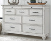 Kanwyn Whitewash 7 Pc. Dresser, Mirror, California King Panel Upholstered Bed & 2 Nightstands