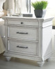 Kanwyn Whitewash 8 Pc. Dresser, Mirror, Chest, King Panel Upholstered Bed & 2 Nightstands