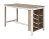 Skempton White/Light Brown Rectangular Counter Table w/Storage