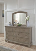 Lettner Light Gray 6 Pc. Dresser, Mirror, Chest & King Sleigh Bed with Storage