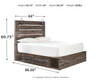 Drystan Multi 7 Pc. Dresser, Mirror, Chest & Queen Panel Bed with Storage