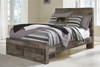 Derekson Multi Gray Full Panel Bed with Storage, Dresser, Mirror, Chest & Nightstand