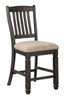 Tyler Creek Black/Gray Upholstered Barstool