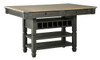 Tyler Creek Black/Gray Rectangular Dining Room Counter Table