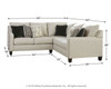 Hallenberg Fog LAF Loveseat & RAF Sofa with Corner Wedge Sectional