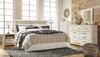 Bellaby Whitewash 6 Pc. Dresser, Mirror, Chest, King Panel Headboard & 2 Nightstands