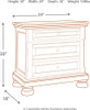 Flynnter Medium Brown 7 Pc. Dresser, Mirror, Chest, California King Panel Bed & Nightstand