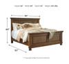 Flynnter Medium Brown 5 Pc. Dresser, Mirror & King Panel Bed